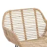 Bāra Krēsls 2 Pcs Dabiska 55 X 52 X 92 Cm Raten Un Dzelzs Vidaxl