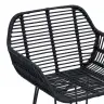 Bāra Krēsls 2 Pcs Melna 55 X 52 X 92 Cm Raten Un Dzelzs Vidaxl