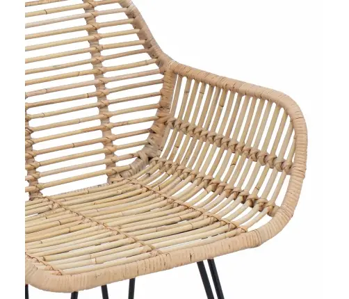 Valgomasis Krėslas 2 Pcs Natūrali 55 X 50 X 74 Cm