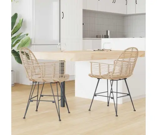 Ēdamistabas Krēsls 2 Pcs Dabiska 57 X 54.5 X 85 Cm Vidaxl