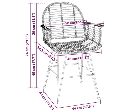 Ēdamistabas Krēsls 2 Pcs Dabiska 57 X 54.5 X 85 Cm Vidaxl