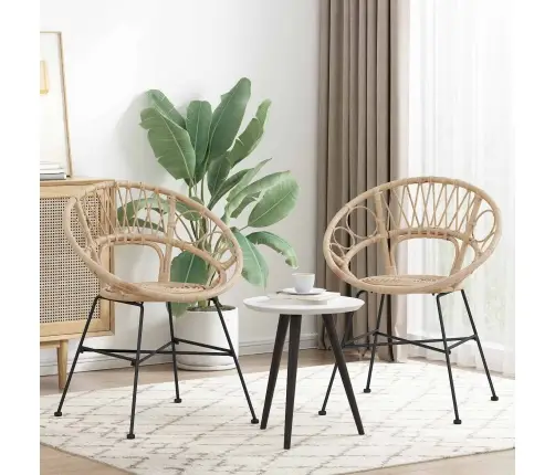 Ēdamistabas Krēsls 2 Pcs Dabiska 65 X 55,5 X 81 Cm Vidaxl