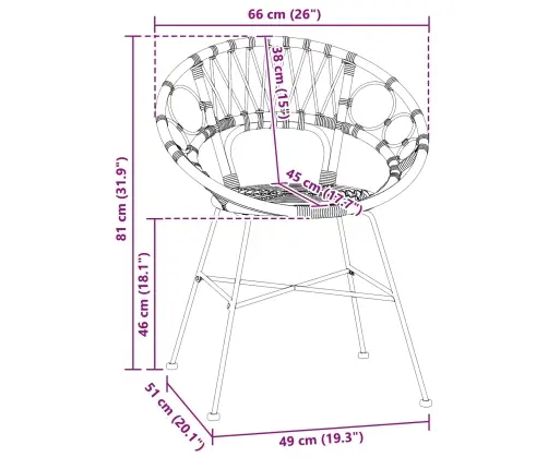 Ēdamistabas Krēsls 2 Pcs Dabiska 65 X 55,5 X 81 Cm Vidaxl