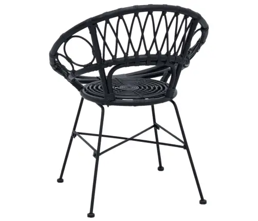 Valgomasis Krėslas 2 Pcs Juoda 65 X 55,5 X 81 Cm