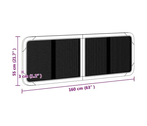 Peats Peaga Neutraalne 160 X 55 X 3 Cm Rotang