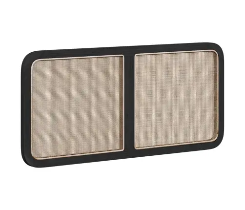 Galvgalis Ar Galvas Klāju Melna 120 X 55 X 3 Cm Rotangpalma Vidaxl