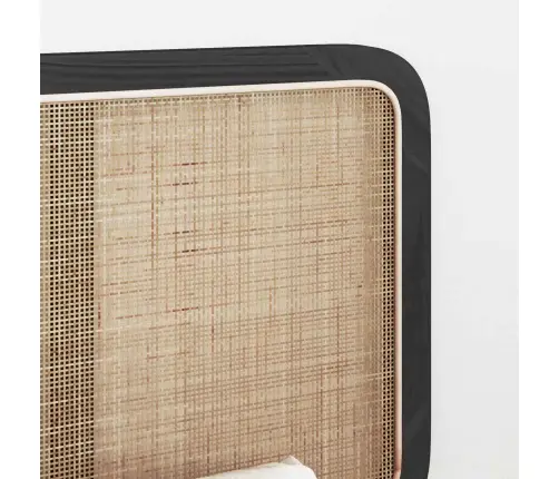 Galvgalis Ar Galvas Klāju Melna 160 X 55 X 3 Cm Rotangpalma Vidaxl