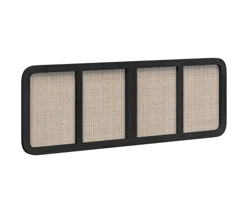 Galvgalis Ar Galvas Klāju Melna 160 X 55 X 3 Cm Rotangpalma Vidaxl