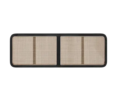 Galvgalis Ar Galvas Klāju Melna 160 X 55 X 3 Cm Rotangpalma Vidaxl