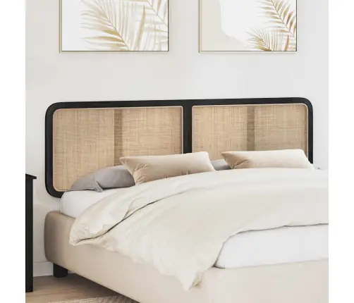 Galvūgalis Su Galvūgalio Juoda 180 X 55 X 3 Cm Ratanas