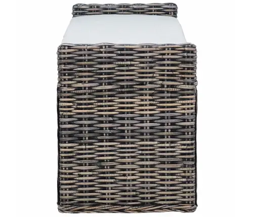 Sols Ar Glabātuvi Melns Mazgāt 110 X 40 X 50 Cm Rotangpalma Vidaxl