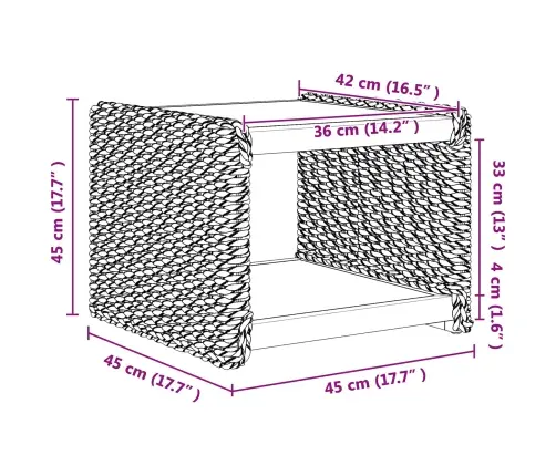 Külglaud Neutraalne 44.5 X 45 X 45 Cm Tugev Mahagoni Puit