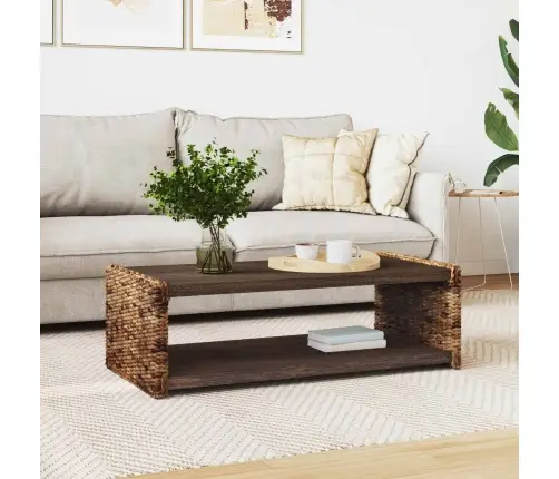 Sānu Galds Dabiska 44.5 X 45 X 45 Cm Cieta Mahagona Koks Vidaxl