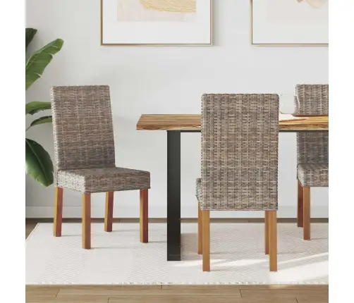 Söögitool 2 Pcs Kubu Hall 45 X 54 X 93 Cm Tugev Mahagoni Puit