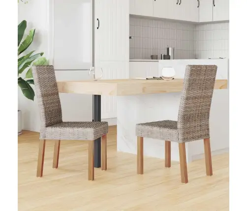 Söögitool 2 Pcs Kubu Hall 45 X 54 X 93 Cm Tugev Mahagoni Puit