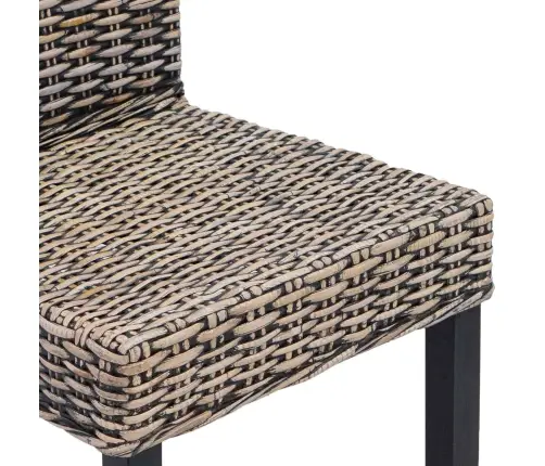 Valgomasis Krėslas 2 Pcs Juoda Plauna 45 X 54 X 93 Cm