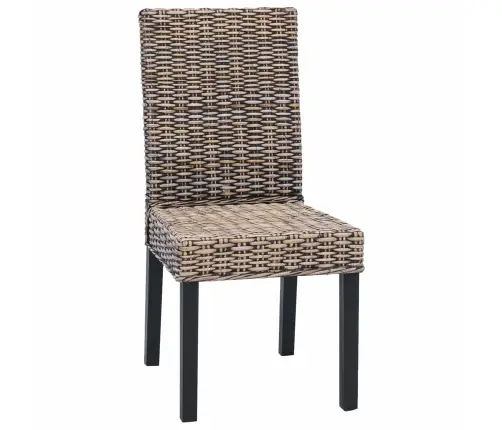 Valgomasis Krėslas 2 Pcs Juoda Plauna 45 X 54 X 93 Cm