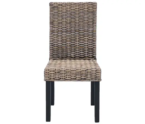 Valgomasis Krėslas 2 Pcs Juoda Plauna 45 X 54 X 93 Cm