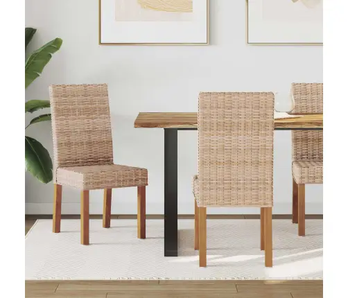 Ēdamistabas Krēsls 2 Pcs Dabiska 45 X 54 X 93 Cm Vidaxl