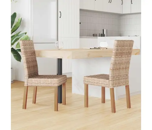 Ēdamistabas Krēsls 2 Pcs Dabiska 45 X 54 X 93 Cm Vidaxl