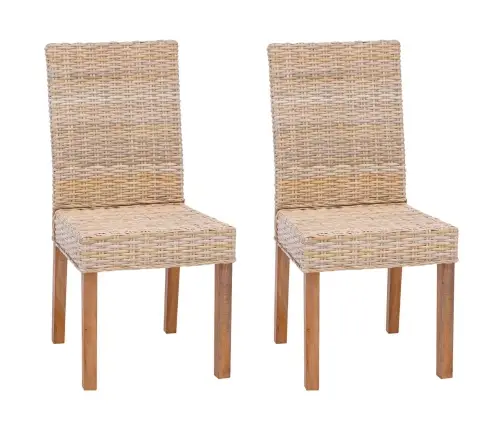 Ēdamistabas Krēsls 2 Pcs Dabiska 45 X 54 X 93 Cm Vidaxl