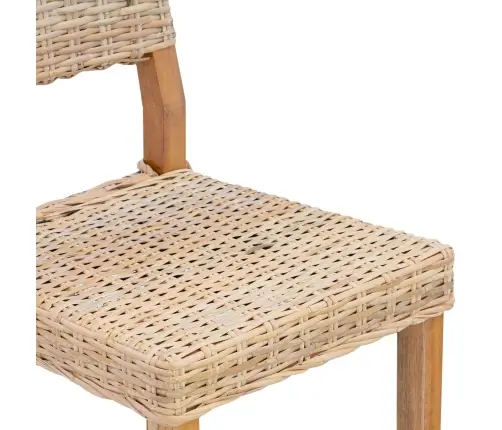 Valgomasis Krėslas 2 Pcs Natūrali 46 X 55 X 84 Cm Kubu Ratanas