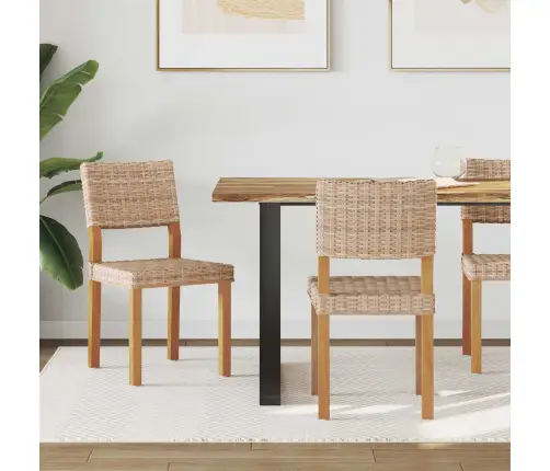 Valgomasis Krėslas 2 Pcs Natūrali 46 X 55 X 84 Cm Kubu Ratanas
