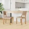 Valgomasis Krėslas 2 Pcs Natūrali 46 X 55 X 84 Cm Kubu Ratanas