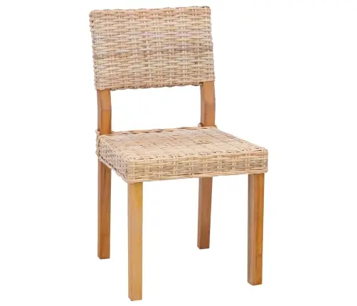 Valgomasis Krėslas 2 Pcs Natūrali 46 X 55 X 84 Cm Kubu Ratanas