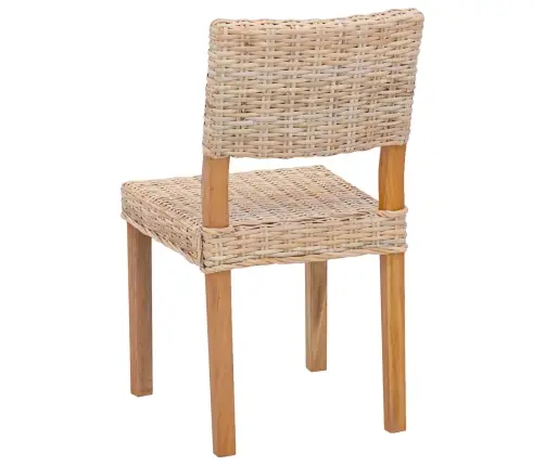 Valgomasis Krėslas 2 Pcs Natūrali 46 X 55 X 84 Cm Kubu Ratanas