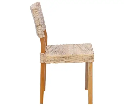 Valgomasis Krėslas 2 Pcs Natūrali 46 X 55 X 84 Cm Kubu Ratanas