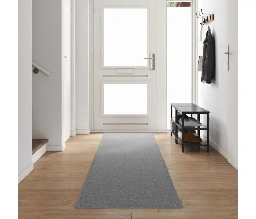 Paklāja Skrējējs Gaiši Pelēks 80 X 500 Cm 100% Polipropilēns Vidaxl