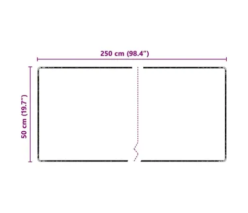 Paklāja Skrējējs Pelēka 50 X 250 Cm 100% Polipropilēna Kušķis Vidaxl