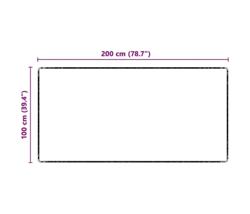 Paklāja Skrējējs Pelēka 100 X 200 Cm 100% Polipropilēna Kušķis Vidaxl
