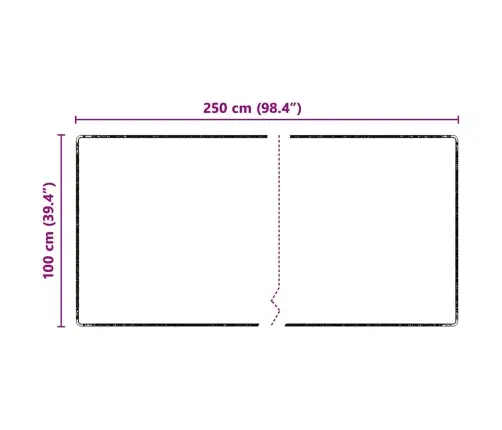 Paklāja Skrējējs Pelēka 100 X 250 Cm 100% Polipropilēna Kušķis Vidaxl