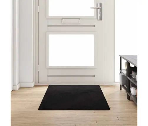 Paklāja Skrējējs Melna 80 X 200 Cm 100% Polipropilēna Kušķis Vidaxl