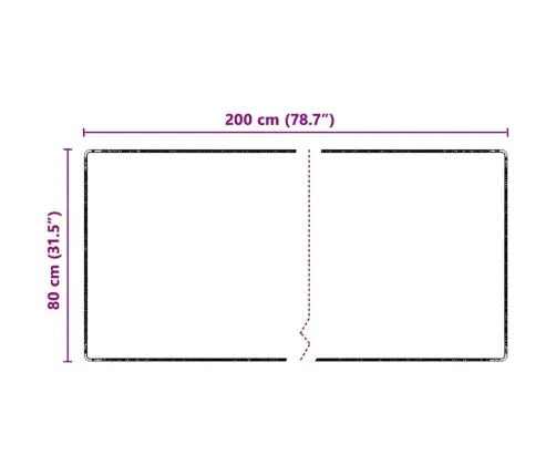 Paklāja Skrējējs Melna 80 X 200 Cm 100% Polipropilēna Kušķis Vidaxl