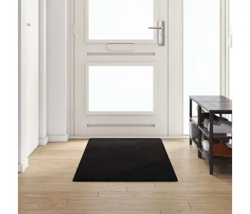 Paklāja Skrējējs Melna 80 X 250 Cm 100% Polipropilēna Kušķis Vidaxl