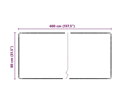 Vaip Jooksur Must 80 X 400 Cm 100% Polüpropüleen Tuft