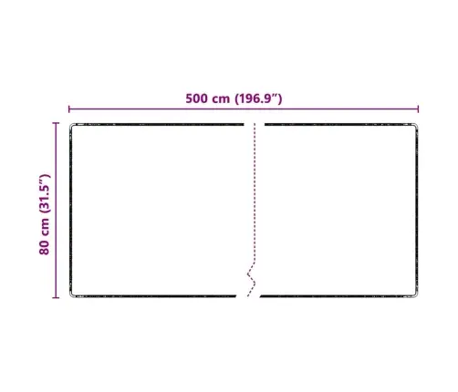 Vaip Jooksur Must 80 X 500 Cm 100% Polüpropüleen Tuft