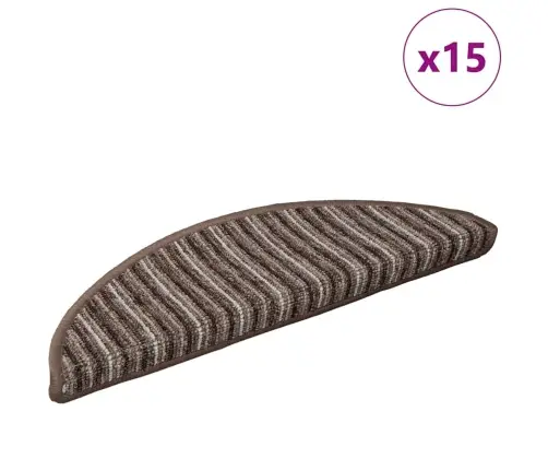 Savaime Prilipantys Laiptų Kilimėliai 15 Pcs Ruda