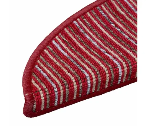 Pašlīmējoši Paklāji Kāpnēm 15 Pcs Sarkana 56 X 17 X 3 Cm Vidaxl