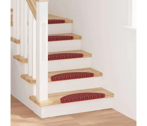 Pašlīmējoši Paklāji Kāpnēm 15 Pcs Sarkana 56 X 17 X 3 Cm Vidaxl