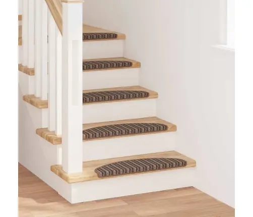 Pašlīmējoši Paklāji Kāpnēm 15 Pcs Brūna 65 X 21 X 4 Cm Vidaxl