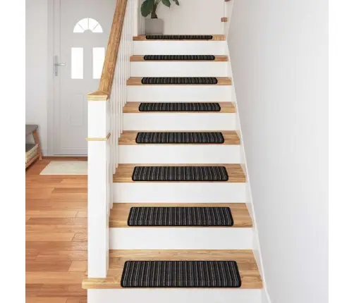 Savaime Prilipantys Laiptų Kilimėliai 15 Pcs Antracitas