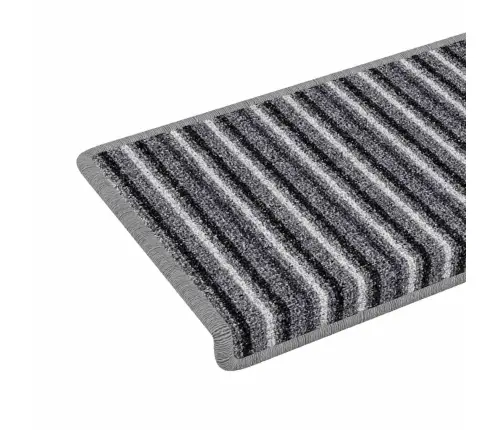 Pašlīmējoši Paklāji Kāpnēm 15 Pcs Pelēka 65 X 21 X 4 Cm Vidaxl