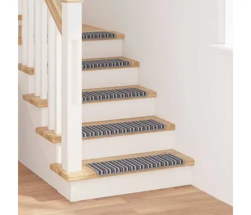 Pašlīmējoši Paklāji Kāpnēm 15 Pcs Pelēka 65 X 21 X 4 Cm Vidaxl