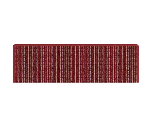 Pašlīmējoši Paklāji Kāpnēm 15 Pcs Sarkana 65 X 21 X 4 Cm Vidaxl