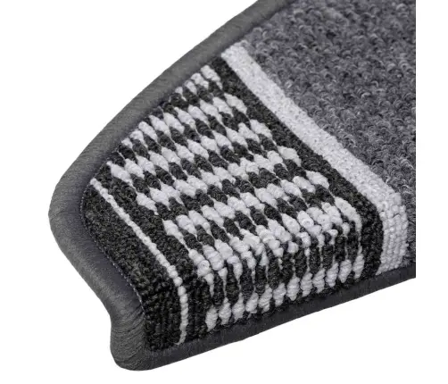 Pašlīmējoši Paklāji Kāpnēm 15 Pcs Antracīts 65 X 21 X 4 Cm Vidaxl