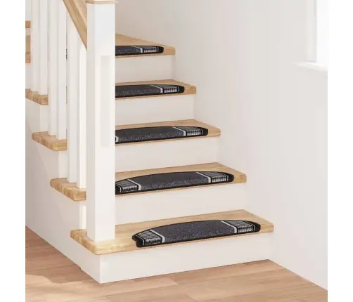 Pašlīmējoši Paklāji Kāpnēm 15 Pcs Antracīts 65 X 21 X 4 Cm Vidaxl